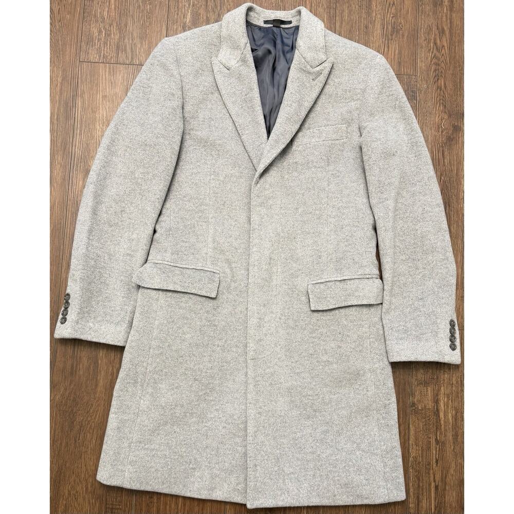 J Crew Ludlow Men's Gray 38R Wool Cashmere Italian Fabric Topcoat Overcoat GRAY